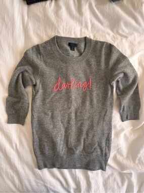 J Crew Collection ‘darling!' Crewneck Sweater 3/4 sleeve